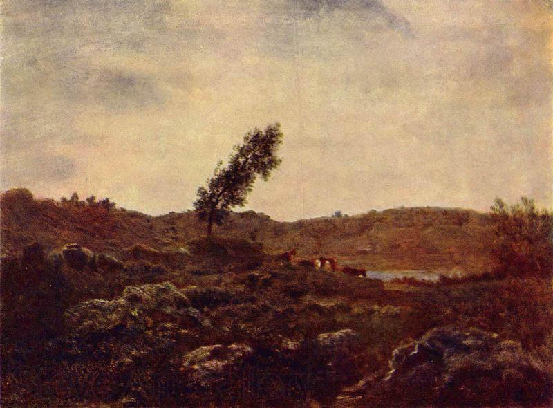 Theodore Rousseau Barbizon landscape, France oil painting art